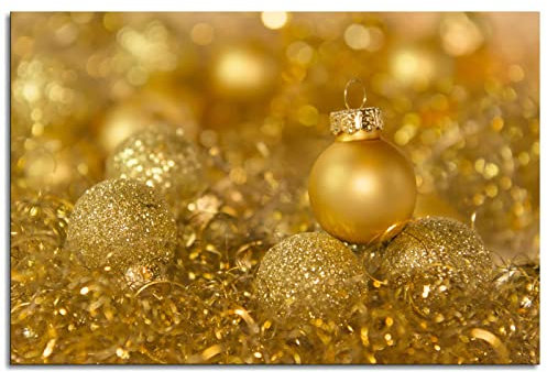 Weihnachts-Leinwanddrucke, Kugeln, Ornament, Poster, Wandkunst für Zuhause, 1 Stück, Dekorationen, ungerahmt 91,4 x 61 cm