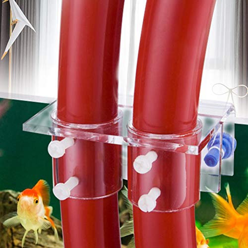 Hosi Acryl-Wasserrohr, Wasserrohr mit 2,5 cm Lochdurchmesser, für Aquarien (doppeltes Loch)