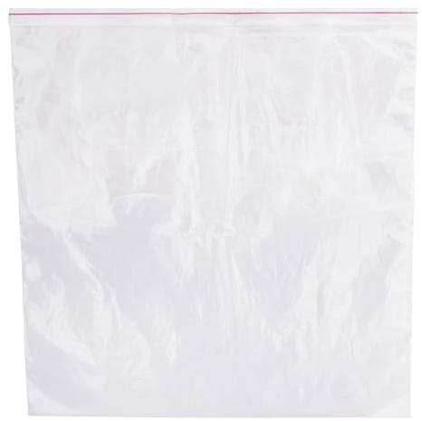 SKIR'CO (100 pz) Sacchetti con chiusura a zip 55 x 55 cm, sacchetti di plastica richiudibili, sacchetti di plastica trasparenti con chiusura lampo, sacchetti di plastica per alimenti