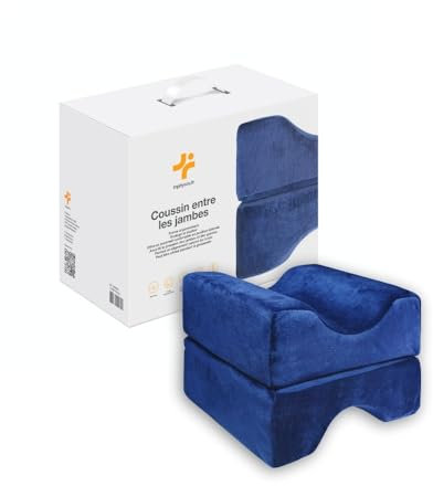 Inphysio® Cojín Ergonómico Entre Las Piernas para Dormir, Cojín Nocturno Ortopédico para Las Rodillas, Cojín de Espuma con Memoria, Cojín para Dormir con Rodillas Antidolor - 25 x 20 x 17 cm