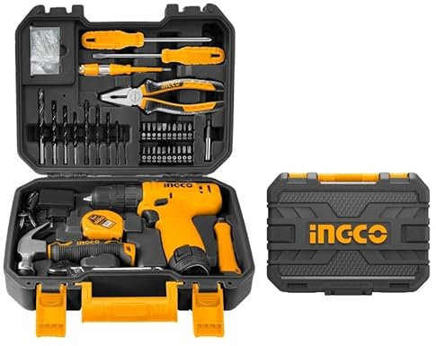 TRAPANO A BATTERIA 12V + 81 ACCESSORI - INGCO HKTHP10811 - CON VALIGETTA