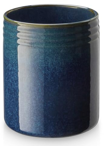 DOWAN 7.2 Kitchen Utensil Holder, Extra Large Farmhouse Utensil Holders for Countertop, Ceramic Utensil Crock, Anti Slip Cork Bottom