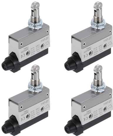 sourcing map Limit Switch Roller Plunger TZ-7311 Mount 1NC+1NO 3D Printer Door Switch Metal Momentary Switch 4 Pcs