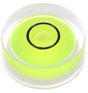 sourcing map Nivel de burbuja redondo de 15 x 6 mm, mini niveles de burbuja circular, para nivelar cámara, trípode, telescopio, taller, marco de fotos, color verde