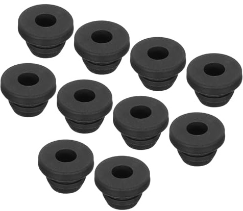 sourcing map 10Pcs Snap Rubber Grommet Plug Mount Dia 6mm ID 3.5mm Narrow Groove Width 2mm Seal Anti-Scratch for Electrical Box Cable Pipes Black