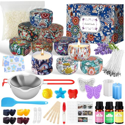 UCAMP Kerzen Selber Machen Set,DIY Kerzenherstellung Set,DIY Kreative Kerzenherstellung Kit,Candle Making Kit für Erwachsene Anfänger,Kerzen Gießen Set für Erwachsene Anfänger Kinder