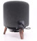 Desktop Speaker Stand for Echo Sub,Echo Studio and Homepod 2nd/1st gen, Wooden Desktop Mount (Black Walnut Legs)