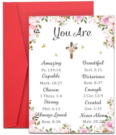 Keyitulo Baptism Cards for Girls Christian Mothers Cards for Women, Christening Gift for Teen Girl, Adult Baptism Gifts for Women