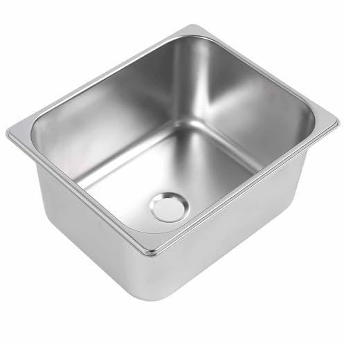 Edelstahl-Barspüle, Wohnmobil-Küchenspüle, Edelstahl 304, 6,6 X 26,9 X 14,9 Cm, Einzelbecken, Handwaschbecken mit 40 Mm Abfluss für Boot, LKW, Wohnmobil