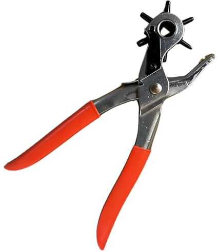 Heavy Duty Revolving Leather Hole Punch Tool With 6 Interchangeable Sizes for Plastic and Paper