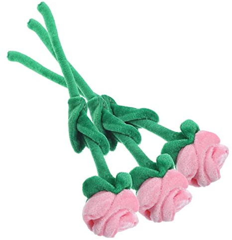 PRETYZOOM Bouquet De Fleurs en Peluche Réaliste en Forme De Rose - Décoration De Fleurs Artificielles pour La Maison