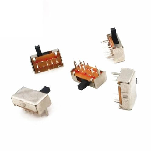 UZAMIRLEX Interruttori a Scorrimento Micro Mini, Confezione da 20 Mini interruttori a levetta scorrevoli 8 Pin 2P3T Impugnatura da 3 mm Multicolore SK-23D07(SK-23D07VG2)