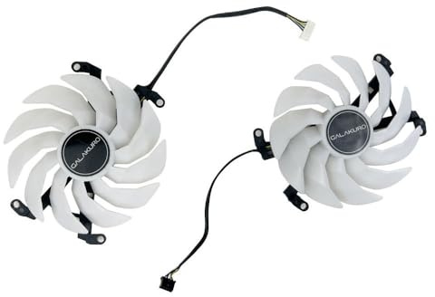 FDMOZRE Cooling Fan 102MM GFY10015H12SPA 4PIN 6PIN For KFA2 for Galax for GeForce RTX 3060 3060Ti 3070 3070Ti EX White Graphics Card Fans(4pinand6pin)
