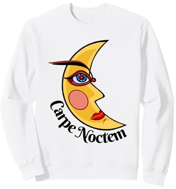 Frase Latina Carpe Noctem Nocturnal Sexy Luna Halloween Sudadera