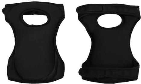 TONGIHS 1 Paar Garten-Kniekissen,für Gartenarbeiten,Schwarz | Ca 47×23×4,5cm,mit Memory-Schaumstoffpolsterung,Weich und leicht zu transportieren,Elastische Bänder,Geeignet als Knieschoner