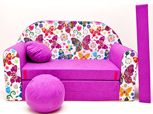 Kindersofa Spielsofa Minicouch aus Schaum Kindersessel Kissen Matratze Farbwahl (28)