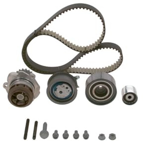 BOSCH Wasserpumpe + Zahnriemensatz 1987946471 | Kompatibel mit: AUDI A3, A3 Sportback, A4 B7, A4 B7 Avant, A6 C6, A6 C6 Avant, CHRYSLER SEBRING, SEBRING Cabriolet