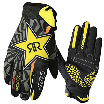 ShallGood Windundurchlässiger Wasserdichter Touchscreen Outdoor Sport Handschuhe Für Damen Herren Finger Schutz-Motorrad Reithandschuhe Rockstar Kletterhandschuhe Schwarz EU S