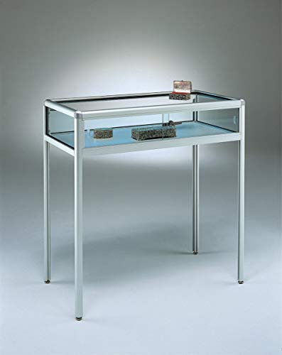 MHN Tischvitrine Glas für Schmuck T 52,5 x B 99 x H 100 cm - Glasvitrine für Juweliere - breite Schmuckvitrine abschließbar - ohne Beleuchtung