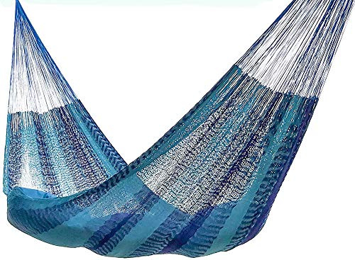 Hammocks Rada - Handgefertigte Yucatan-Hängematte - Ehegröße (2-Blau)