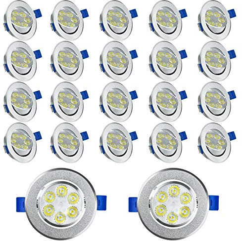 HENGMEI 20X3W Spot Einbauleuchte LED Strahler Deckenstrahler Einbauspot Einbaustrahler Deckeneinbauleuchte Deckenspot (20X3W, Kaltweiß)