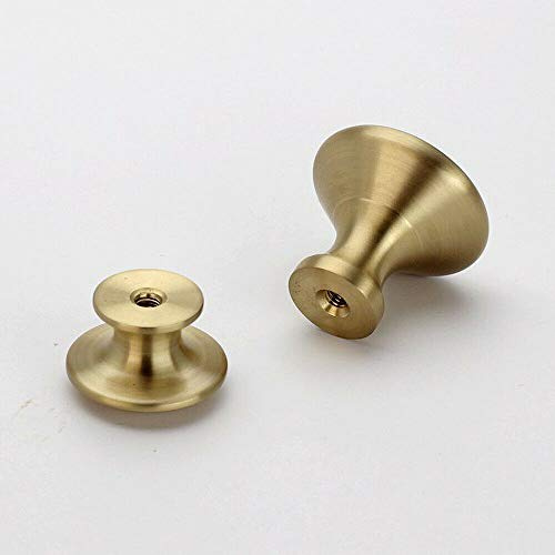 Vogueing Tool Runde Knäufe aus Messing, rostfrei, Gold, modern, modern, Möbelknöpfe, Schrankgriffe, Schublade, Kommode Griffe, Kupfer, gold, Small Small Head