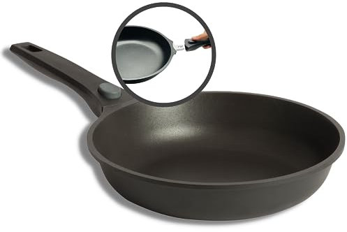 SKK 14426 Serie 6 Guss-Bratpfanne, Ø 26cm, Für Elektro- & Gasherd, Ceran- und Induktionsgeeignet, Abnehmbarer Stiel, Aluguss-Pfanne Induktion, Antihaftbeschichtet, antihaft-beschichtet