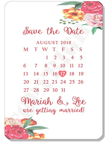 10 x Save The Dates Kalender Hochzeit Geburtstag Party Personalisierte Karten A6