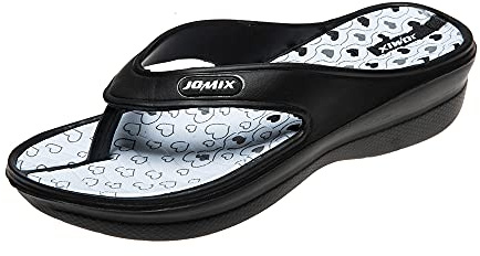 JOMIX Tongs Femme Été, Sandales à Talon Compensé avec Imprimé, en Caoutchouc EVA, Confortables, Légères, Antidérapantes, pour Douche, Plage, Piscine