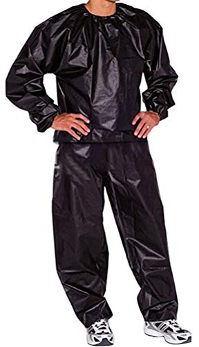 Roexboz Tuta da sauna per fitness, sudore, sauna, perdita di peso, per tutto il corpo, sauna, anti-strappo, in PVC, sauna, dimagrante, per sport e sauna (uomini e donne)