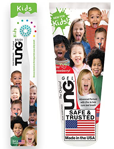 Peak Essentials | The Original Kids Tongue Cleaner Kits | Fight Bad Breath | Made in USA (Set of 1) (Colour of the Tung brush may vary)