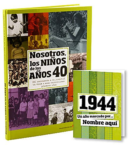CALLE DEL REGALO 1944 Libro 'Nosotros, los niños de los años 40' más una tarjeta personalizada de 1944