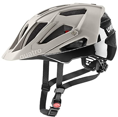 uvex Quatro cc - sicherer MTB-Helm für Damen und Herren - individuelle Größenanpassung - waschbare Innenausstattung - Oak Brown-Black - 56-61 cm
