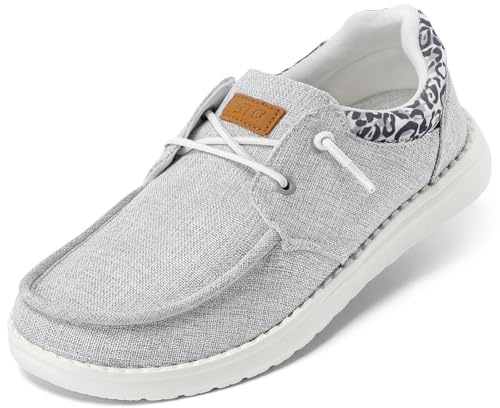 STQ Slip on Casual Shoes for Women Plantar Fasciitis Relief Lightweight Orthopedic Comfy Sneakers Light Grey US 7