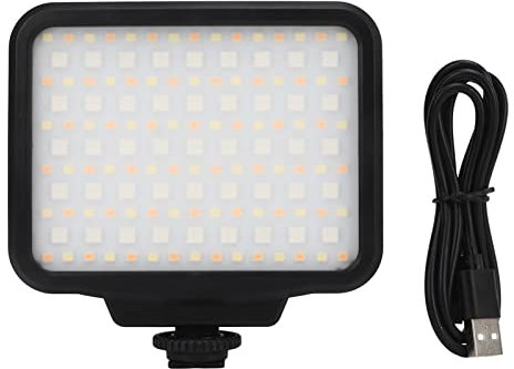 Cyrank RGB-Videoleuchten, Fotobeleuchtung, 2500 Bis 9900 K, Dimmbar, Vollfarbig, Wiederaufladbar, Kameraleuchte Mit 21 Effekten, Kamerazubehör