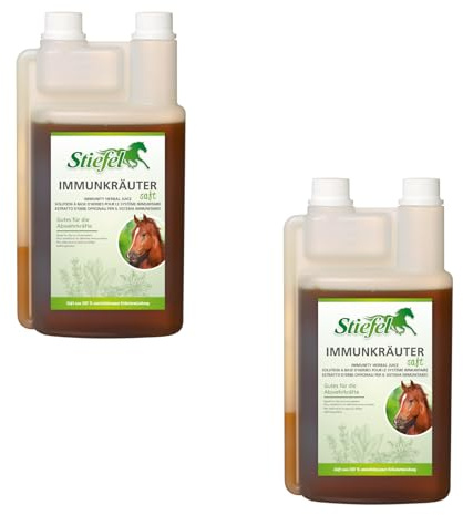 Stiefel Immunkräutersaft | Doppelpack | 2 × 1 l | Ergänzungsfuttermittel für Pferde | Natürliche Kräutermischung