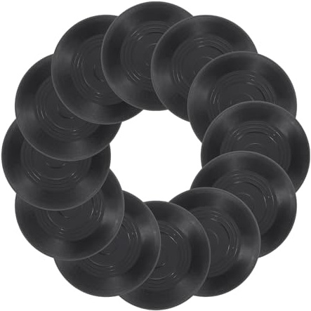 QUARKZMAN Disco Vinile Finto PVC 10,5cm Adesivo Murale Vintage 12pz | Disco in Vinile Finto, Adesivo Murale, Decorazione Retro Vintage, per Estetica Parete Stanza Studio Domestico