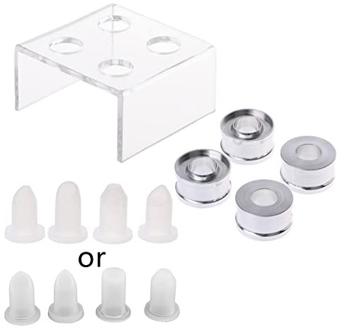 Fitooles Juego de 9 moldes de silicona para pintalabios con metal y soporte, fácil de hacer herramientas para cosméticos