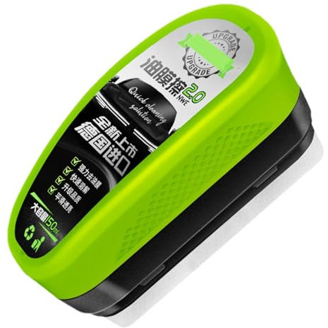 Lisutupode Pulitore per vetri auto, 150 ml, detergente per pellicole d'olio, spazzola per la pulizia del parabrezza, detergente per pellicole di olio per auto, con spugna, potente detergente per vetri