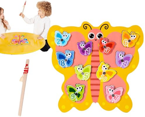 Kinder Angel Spielzeug, Kleinkindfischereispiel,Magnetic Fishing Pool Spielzeugspiel | Butterfly Farbsortierung interaktives Familienbindungswerkzeug für feinmotorische Fähigkeiten Training