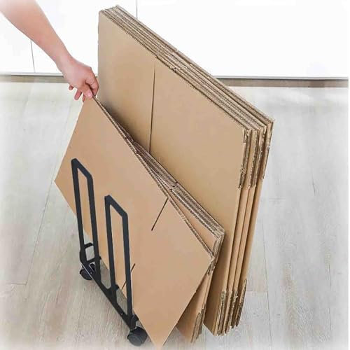 Robustes Aufbewahrungsregal aus Karbonstahl mit Rollen, mobil für Kartonverpackungen und Expressversand (schwarz)