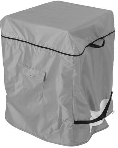 Gadpiparty Housse pour Congélateur Coffre D'extérieur Imperméable 210d Gris avec Fermeture Éclair pour Réfrigérateur Extérieur Grosse Taille Protection Terrasse Patio