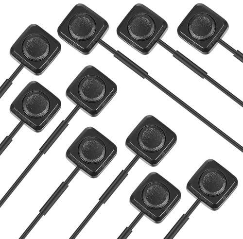 FIXOSHEE 10 pièces Interrupteur Bouton-poussoir Momentané Mini Interrupteur à Bascule Étanche Facile à Installer Compact pour Tableau de Bord Auto