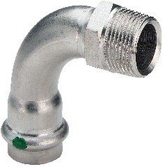 'Viega 2314 – Kurve 90 Grad Sanpress 2314 Durchmesser 15 x 1/2 Edelstahl