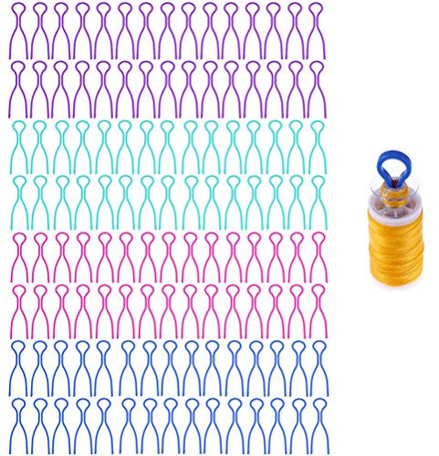 XM-Amigo 120 Stück Spulenfadenhalter, Garn, Buddies, Clips, Nähmaschinen-Zubehör für Garnspulen-Organisation, 30 Stück x 4 Farben