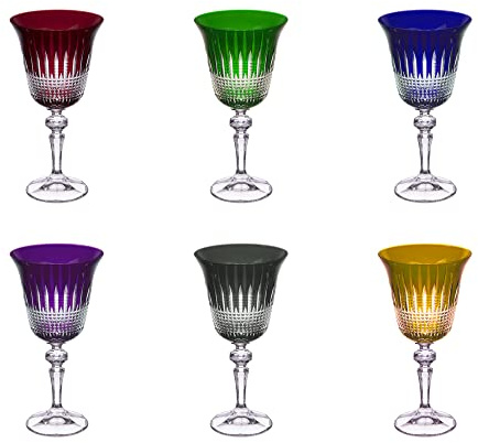 Table Passion - Coffret de 6 verres à pied 22 cl en cristallin taillé