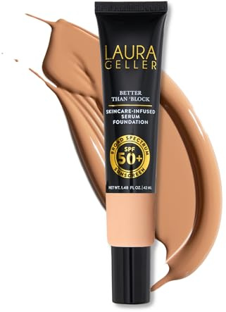 LAURA GELLER NEW YORK Better Than ‘Block Skincare-Infused Serum Foundation with Broad Spectrum SPF 50+, Medium
