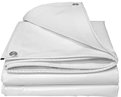 FOGUO Heavy Duty Waterproof Tarp 9.9x19.7ft, Durable Tear Proof Tarpaulin Covering, Waterproof Tarp Camping, Reinforced Edges, with Aluminum Grommets, for Boat, RV Or Pool Cover