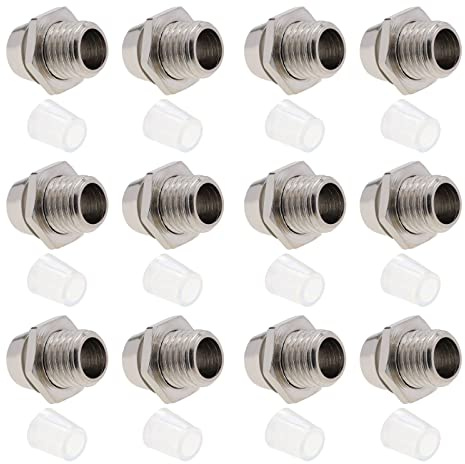 YINETTECH 100 Piezas Portalámparas LED de 3 Mm Base de Lámpara LED de Metal Portalámparas de Bombilla con Tapón Soporte de Lámpara de Base de Zócalo de Rosca de 5,6 Mm