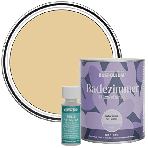 Rust-Oleum wasserfeste beige Fliesenfarbe für Badezimmer in Matt Finish - Sandsturm 750ML
